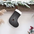 thumbnail image 6 of Salouo Black Spider On Web Print Christmas Stockings,Large Xmas Stocking Set of 1 Holiday and Farmhouse Stocking for Christmas Holiday Party Decoration(17.7*11 Inch), 6 of 7