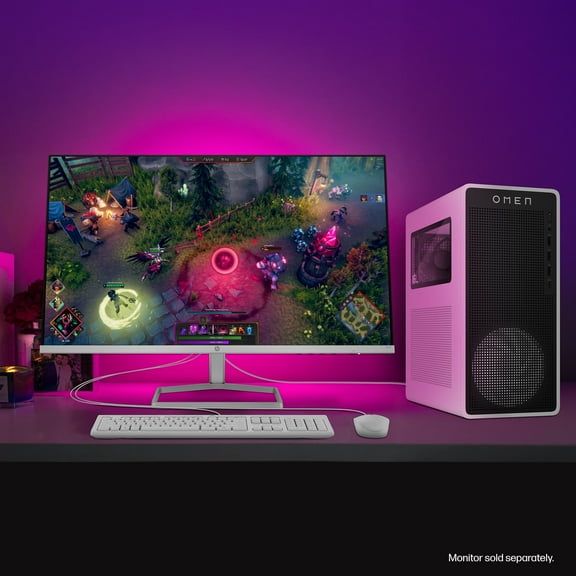 Open Box HP TG03-0003W OMEN 16L Gaming Desktop i5-14400F 2.5GHz NVIDIA GeForce RTX 4060 8GB 16GB RAM 1TB SSD Win 11 Home WHITE