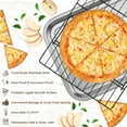 thumbnail image 4 of Mirdinner 3P Tier Cooling Rack for Baking, 10"×16" Stackable Stainless Steel Baking Rack, Oven Safe Roasting Rack & Wire Rack & Cookie Cooling Rack for Cooking, Roasting, Grilling, Black, 4 of 7