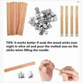 thumbnail image 2 of 100pcs Wood Wicks for Candles, Wood Candle Wicks Wood Wicks with Trimmer Natural for Candle Making DIY Craft, 2 of 6