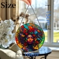 thumbnail image 3 of Abstract African Woman Colored Hair Stained Glass Suncatcher Handmade Window Hanging Colored Glass Suncatcher Crafts Kits for Indoor Garden Decor Memorial Gift 16x16cm, 3 of 7