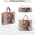 thumbnail image 6 of FORMRS Womens Corduroy Tote Bag Crossbody Shoulder Handbag with Pocket, Gray Dog Artist, 6 of 7