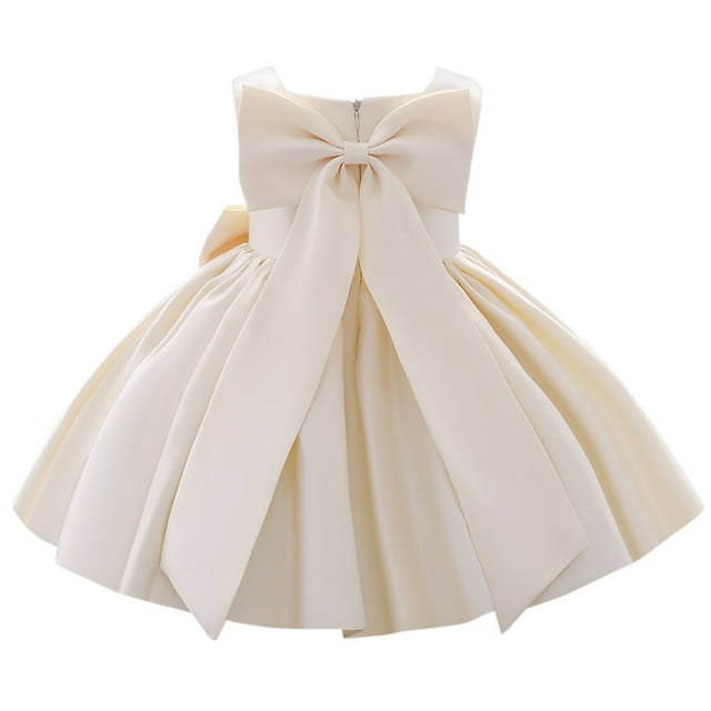 Dosaele Robe Tutu avec Nœud pour Filles, pour Enfants, Bébé, Mariage, Anniversaire, Baptême, Robes Formelles