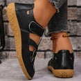 thumbnail image 4 of Womens Fisherman Sandals Closed Toe Cutout Flat Walking Shoes Comfortable Arch Support Summer Beach Shoes Black Size 9, 4 of 6