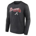 thumbnail image 2 of Men's Charcoal Atlanta Braves Team Lockup Long Sleeve T-Shirt, 2 of 3
