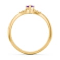 thumbnail image 4 of Birthstone Heart Ring with Shoulder Accents - Amethyst (February), 4 of 4