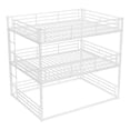 thumbnail image 5 of QJTC Heavy Duty Triple Bunk Bed, Full/Full XL over Full/Full XL over Queen Metal Bunkbeds with Ladder, Family-Friendly for All Ages, Bedroom, No Box Spring Needed, Black, 5 of 9