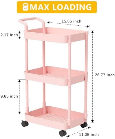 Plastic Diaper Organizer for Nursery Essentials, Baby Organizers and Storage, Pink