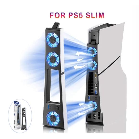 Ventilador De Enfriamiento Compatible Con Consola Ps5 Slim Modelo Negro