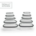 thumbnail image 4 of Totally Kitchen Rectangle Food Containers, Dark Grey, 20 Pcs, 4 of 10