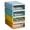 Orange+Green+Yellow+Grey, variant on Desk Organizer with Drawers, Stackable Storage Drawers with Compartments Desktop Organization for Office Supplies, Makeup, Pencils, Tape, Erasers, Paperclips, Chargers (4 Pack)