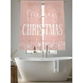 thumbnail image 5 of Pink Merry Christmas Sheer Curtains 72 Inch Length 2 Panels Set for Living Room/Bedroom, Xmas Winter Snowflake Yellow Pink Curtain Sheers Drapes Rod Pocket Curtains Window Treatment Set 52''x72''x2, 5 of 7