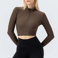 thumbnail image 4 of Sevevn Women's Cropped Workout Jacket 1/2 Zip Pullover Running Athletic Outwear Slim Fit Long Sleeve Yoga Top, 4 of 6