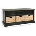 thumbnail image 4 of SAFAVIEH Damien 3-Drawer Storage Bench Distressed / Black, 4 of 5