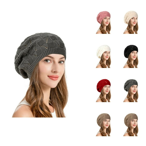 French Beret Flat Cap And Beret, Red Beret, Ribboned Beret, Perfect for Sun Visor Hat Soft Knit Airy Cutout Lightweight Slouchy Crochet Beret Hat