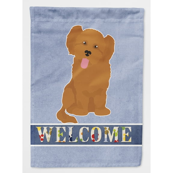 Carolines Treasures CK3797CHF Shih Poo 3 Welcome Flag Canvas House Size  Large multicolor