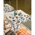 thumbnail image 2 of Autumn Leaves Thanksgiving Botanical Square Tablecloth with Zipper,Waterproof Table Cloth with Umbrella Hole Patio Tablecloths for Outdoor Tables,Farm Watercolor Leaf Washable Spillproof Table Cover, 2 of 6