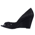 thumbnail image 4 of Womens SC35 Cathieef Wedge Rhinestone Evening Pumps - Black, 4 of 6
