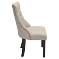thumbnail image 4 of Best Quality Furniture Classic Upholstered Side Chair Tufted in Linen Fabric w/Nailhead Trim **Set of 2**, Beige, 4 of 5