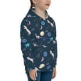 thumbnail image 3 of Xecao Space Dinosaur Print Youth Hoodie Sweatshirt,Boys Hoodies,Essentials Hoodie-Large, 3 of 6