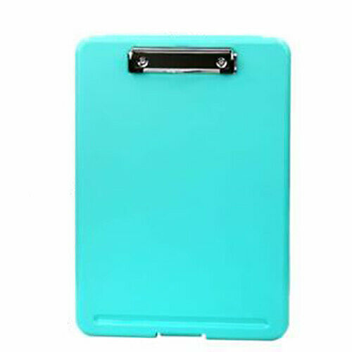 Blue Plastic Storage Clipboard File Folder Document Holder Office