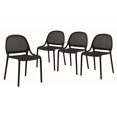 thumbnail image 3 of Summer armless dining chair Black (4 chairs/box ), 3 of 6