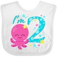 thumbnail image 3 of Inktastic I'm Two- cute octopus birthday Boys or Girls Baby Bib, 3 of 4