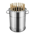 thumbnail image 3 of Smokeless Barbecue Charcoal Grill, Stainless Steel Portable kebab Surround Charcoal Barrel Shape Grill with 20 Skewers Grilling Accessories Set for Picnics, Camping (20 Skewers), 3 of 20