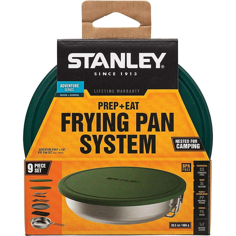  Stanley Adventure All-in-One Fry Pan Set - Stainless Steel  Camp Cookware - 9 Piece Camping Cooking and Utensil Set - Lightweight Fry  Pan Set for Backpacking, Hiking and Camping 