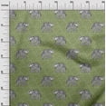 thumbnail image 2 of oneOone Viscose Jersey Fabric Elephant Block Printed Fabric 1 Yard 60 Inch Wide, 2 of 5