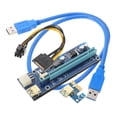 thumbnail image 2 of KAKOWELY power cord PCIE Riser 1X to 16X Graphics Extension Powered Riser Adapter Card with Cable for Enhanced Stability and Performance Use5.04"X1.77"X0.59", 2 of 5
