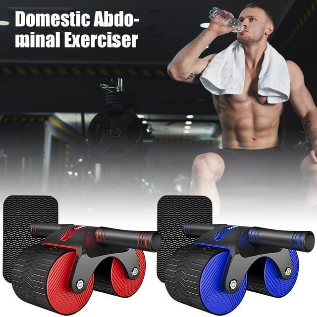 Rebound Aabdominal Wheel Roller Automatic Wheel Abdominal Exerciser Aabdominal Exercise Equipment for Beginners Core Workouts Anti-slip for Home Gym Fitness Equipment