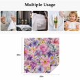 thumbnail image 5 of Farmhouse Flowers Cloth Napkins, Spring Watercolor Purple Pink Floral Beige Washable and Reusable Dinner Napkins Set of 4, Table Napkin for Kitchen Party Birthday Wedding Hotel Housewarming 20"x20", 5 of 9