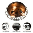 thumbnail image 3 of Giantex Semi Flush Mount Ceiling Light, Rustic Ceiling Light Fixture, Vintage Ceiling Lighting Lamp, 3 of 5