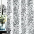 thumbnail image 2 of Decoultimatex Contemporary Jacobean Floral Grommet Blackout Curtains, 50 x 84 in (2 Panels), 2 of 6