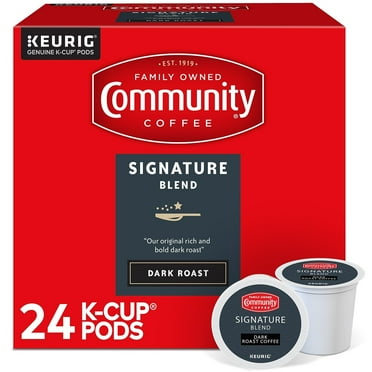 Community Coffee Signature Blend 24 Count Coffee Pods, Dark Roast, Compatible With Keurig 2.0 K-Cup Brewers, 24 Count (Pack Of 1) Packaging May Vary