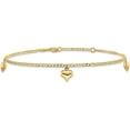 thumbnail image 3 of Avariah Diamonds 14K Yellow Gold Polished 3 Puffed Heart 9in Plus 1in ext Anklet - 9" Bracelet, 3 of 8