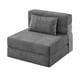 thumbnail image 1 of 4 - in - 1 convertible sofa cama y sleeper chair: 73 - pulgada convertible loveseat con pillows in gris oscuro, 1 of 7
