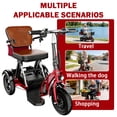 thumbnail image 2 of MENGFANMIN Mobility Scooter for Seniors,3 Wheels Foldable Portable Motorized Scooters with Removable Lithium Battery for 34 Miles,265lb Capacity,350w Motor,Red, 2 of 9