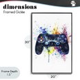 thumbnail image 4 of Stupell Industries Contemporary Colorful Gaming Controller Splatter Black Framed Giclee Art, 20 x 30, by Creative Studio, 4 of 8