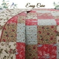 thumbnail image 6 of Cozy Line Rosemond Floral Patchwork 100% Cotton 3-Piece Quilt Bedding Set, Queen Set, 6 of 7