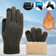 thumbnail image 1 of Guantes de invierno para exteriores para hombre y mujer, con forro polar, para pantalla táctil, cálidos, elásticos, de punto grueso, de lana, térmicos, para mujer, 1 of 4