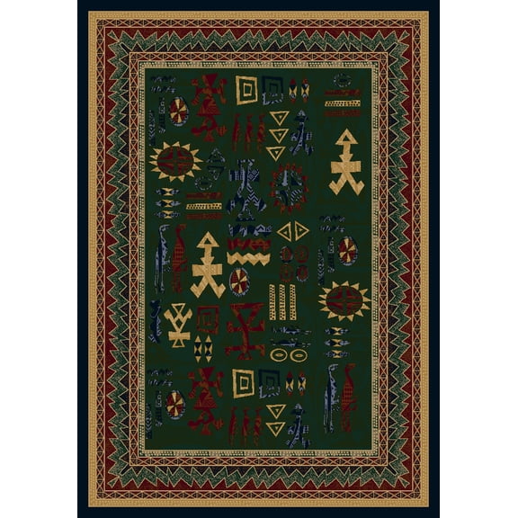 Milliken Signature Area Rug LIMOGES EMERALD SAPPHIRE Limoges Emerald Sapphire 7' 7" x 7' 7" Square