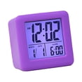 thumbnail image 1 of Reloj despertador para dormitorio, reloj Digital, despertador de escritorio para niños, reloj electrónico silencioso para mesita de noche, decoración Púrpura Macarena Despertadores digitales, 1 of 8