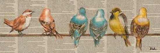 Gleeful Newsprint I