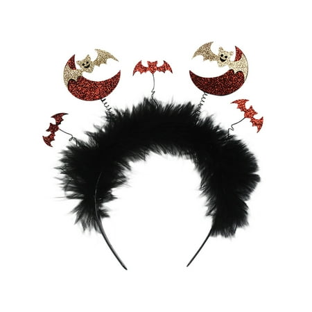 

jxxiatang Headpiece Costume Props with Halloween Moon Bat