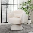 thumbnail image 4 of Wiilayok Swivel Accent Chair,Comfy Linen Fabric 360° Barrel Chair,Modern Swivel Lounge Sofa Armchair for Living Room,Reading Bedroom,Office,Beige, 4 of 8