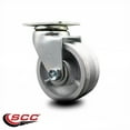 thumbnail image 2 of 4 Inch V-Groove Semi Steel Cast Iron Wheel Swivel Caster with Roller Bearing SCC, 2 of 2