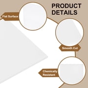Uxcell Plastic UHMW Sheets, Ultra High Molecular Weight Polyethylene Sheets, 10x12x1/16, White