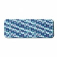 thumbnail image 1 of Blue Computer Mouse Pad, Retro Style Vintage Modern Design with Mosaics and Geometrical Squares, Rectangle Non-Slip Rubber Mousepad Large, 31" x 12" Gaming Size, Pale Blue Dark Blue, by Ambesonne, 1 of 2